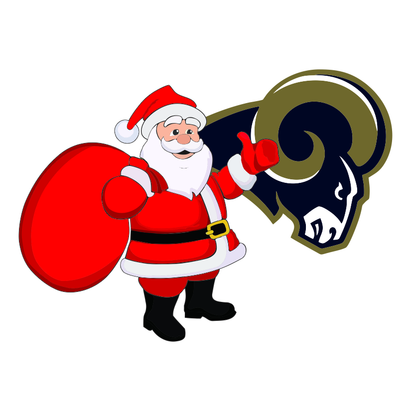 Los Angeles Rams Santa Claus Logo iron on paper